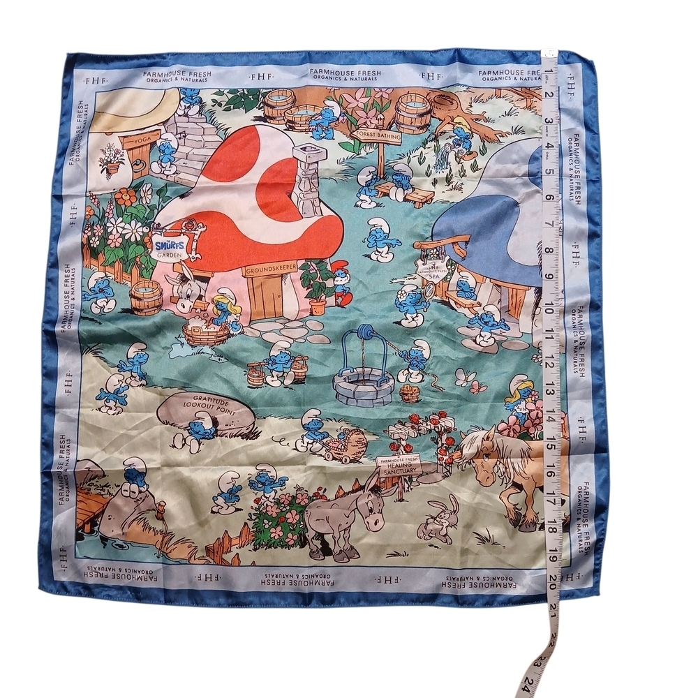 Smurfs Farmhouse Fresh Village Cartoon Scarf - Picture 8 of 12